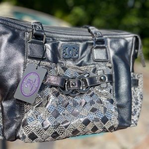 SHARIF Snake Embossed Leather Shoulder Bag NWT $495 RARE ORIGINAL 🎉HOST PIC🎉